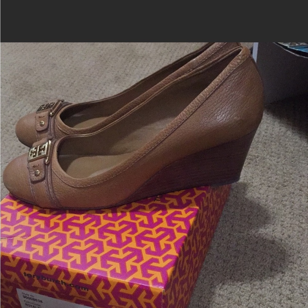 Authentic women Tory Burch wedge heel
